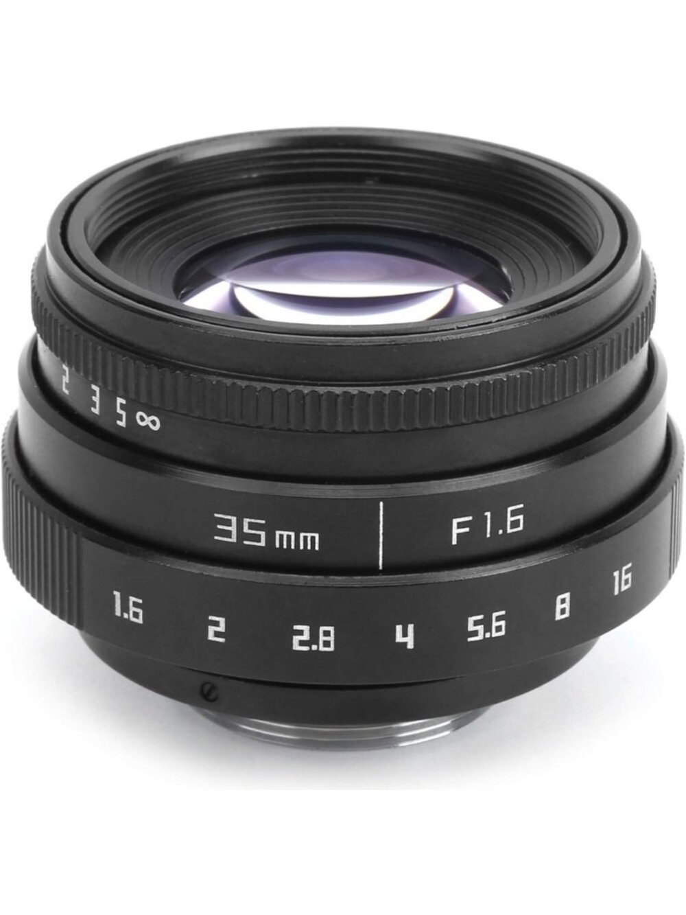 35mm F1.6 Large Aperture Manual Focus Portrait Lens - Aluminum Alloy, Optical